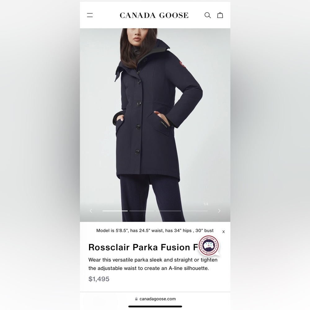 Canada Goose Rossclair Parka Fusion Fit